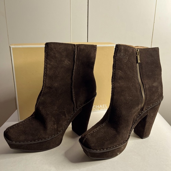 Suede Platform Boots sz10 - Picture 1 of 10